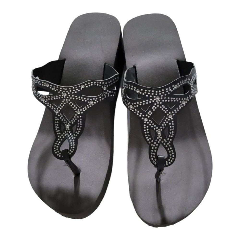 Women's Teen Fashion Wedge Platform Sandals Size 8 Flip Flops Slip-On Shoes